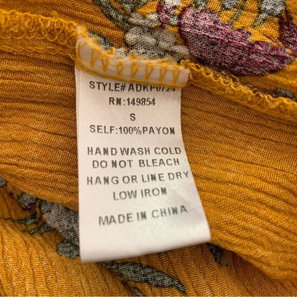 Sadie & Sage | Brinn Baja Floral Off The Shoulder Dress Size S Boho Festival - Picture 7 of 15